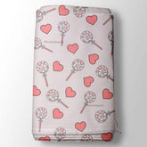 Cute Heart & Lollipop Birthday Printed Fabric for Kids